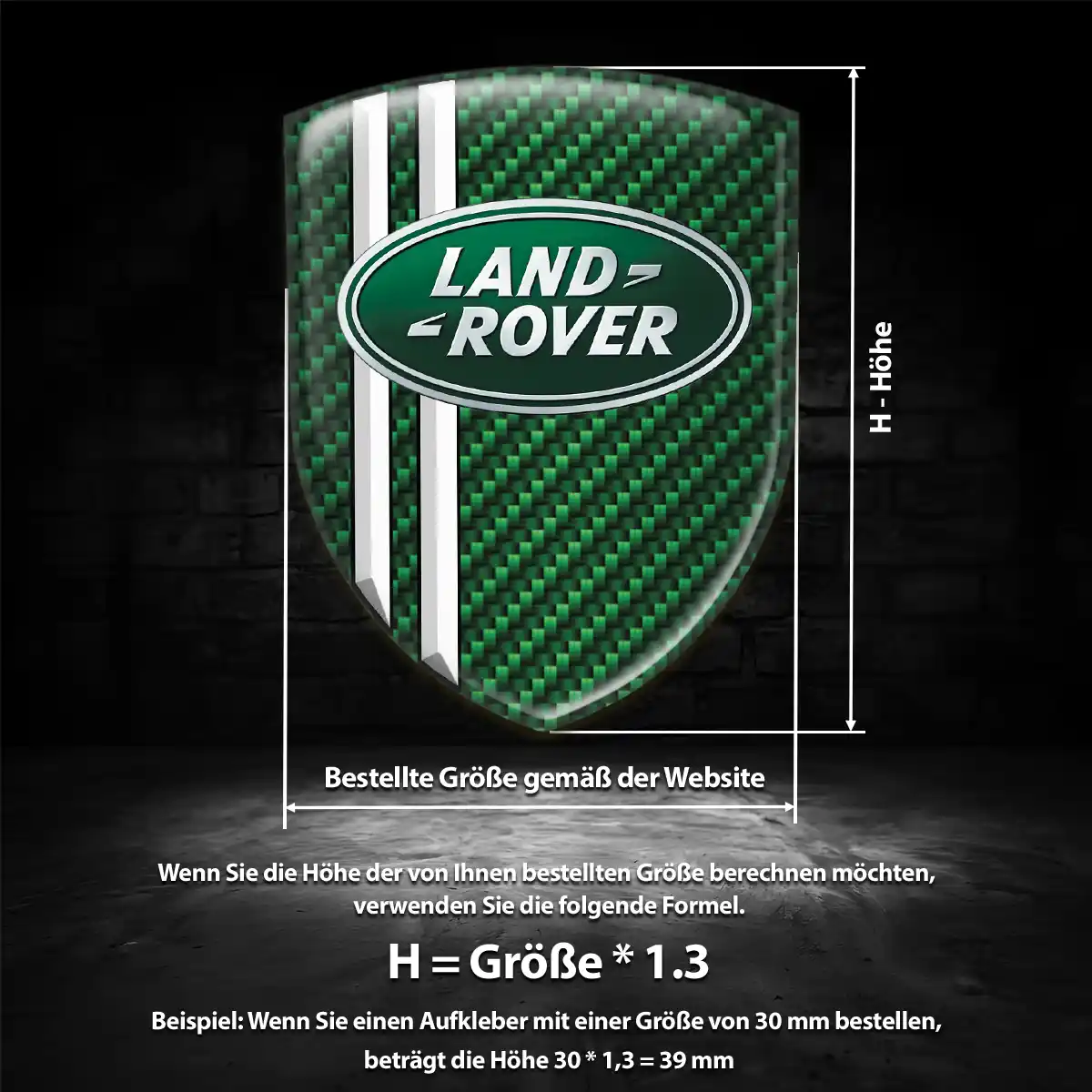 Land Rover 3D Gel Aufkleber Hohe Qualität