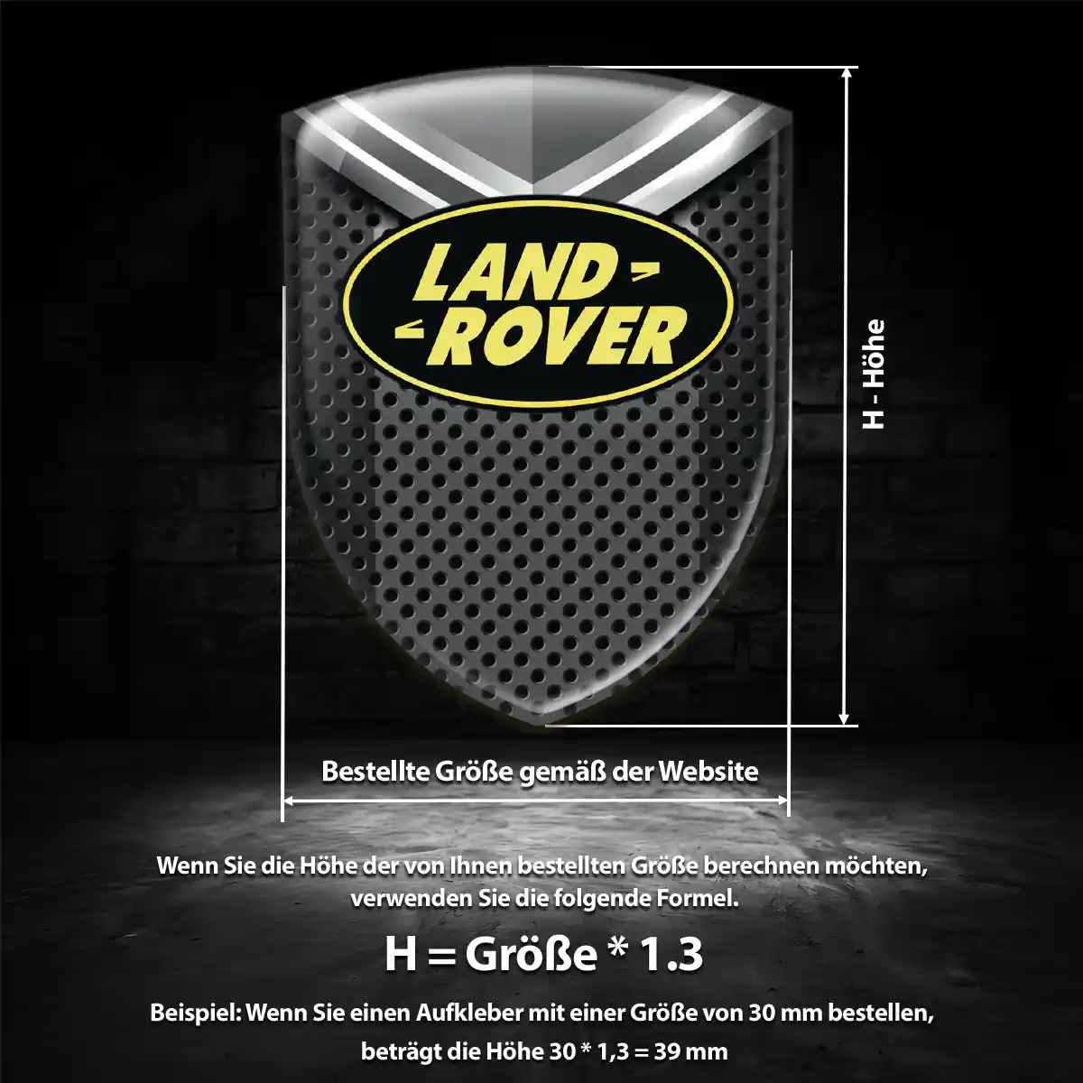 Land Rover 3D Gel Aufkleber Silikon Auto Stilvolles Design