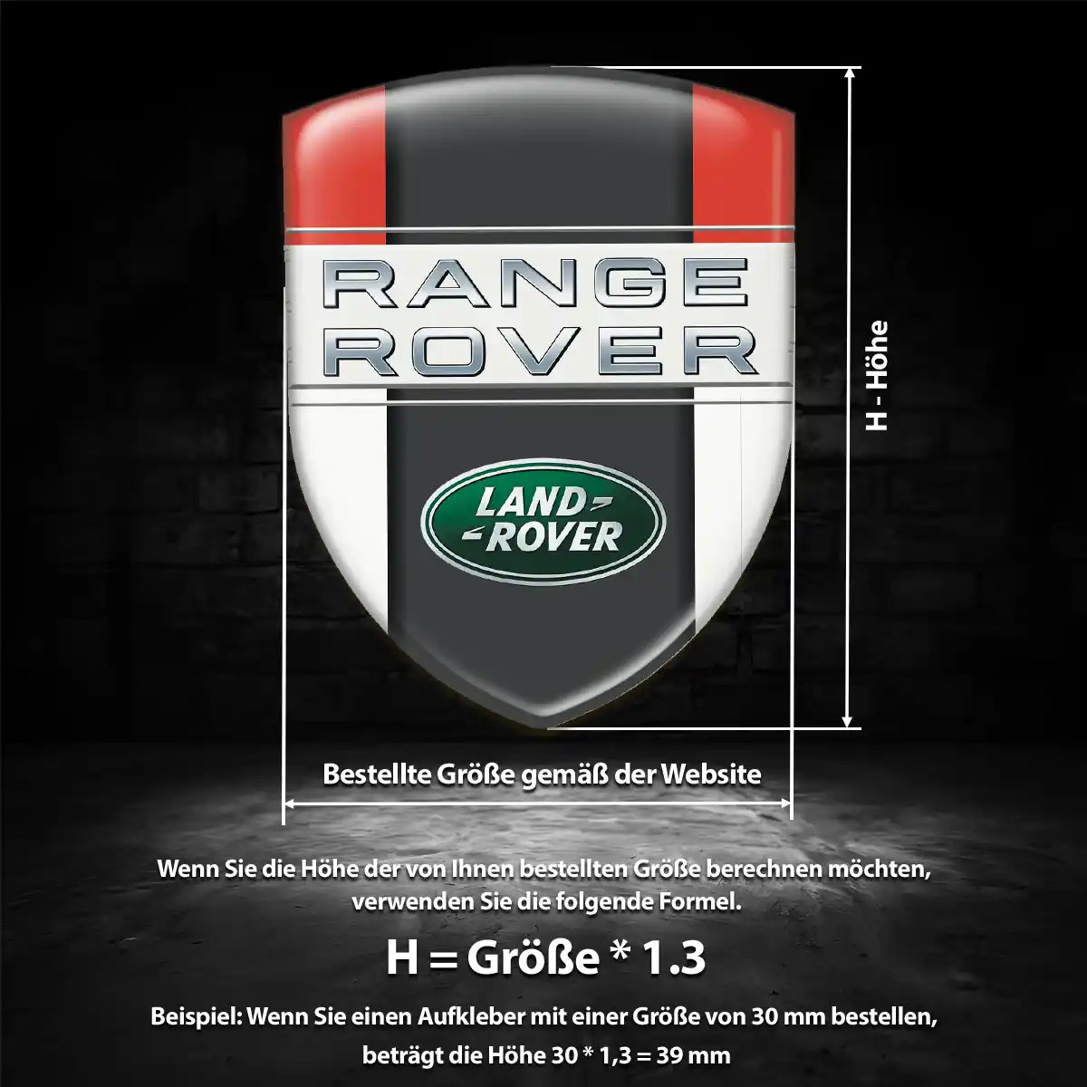 Land Rover 3D Gel Aufkleber Silikon Hohe Qualität