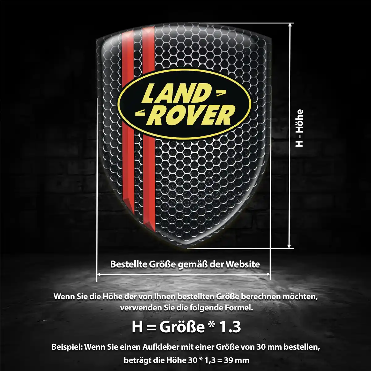 Land Rover 3D Gel Aufkleber Stilvolles Design