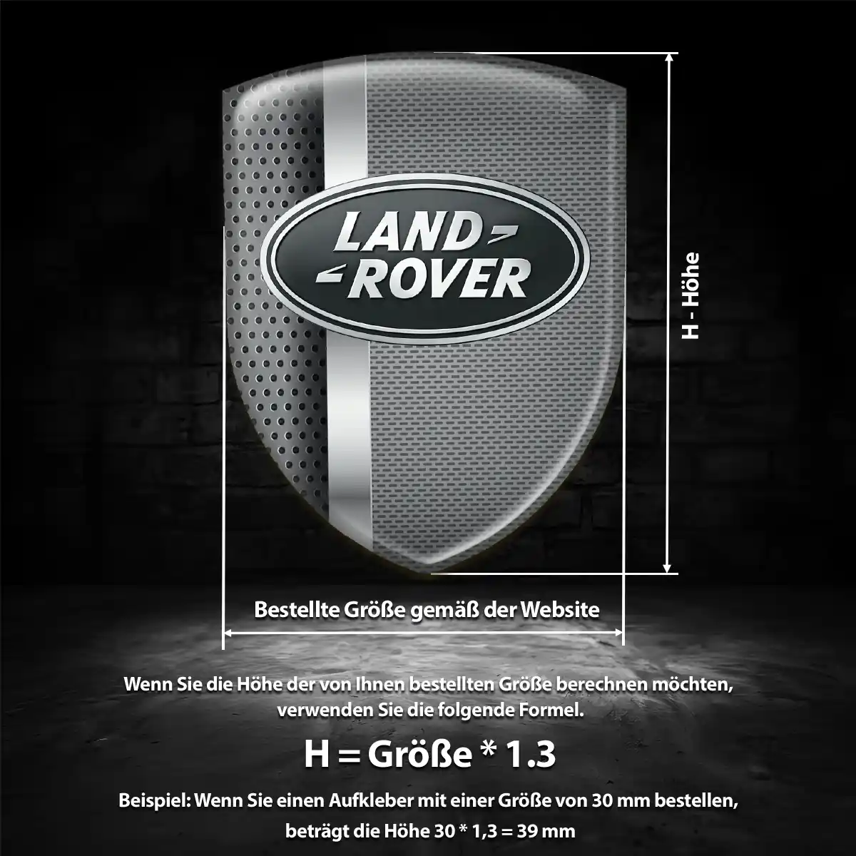Land Rover 3D Gel Aufkleber Wappen Auto Hohe Qualität