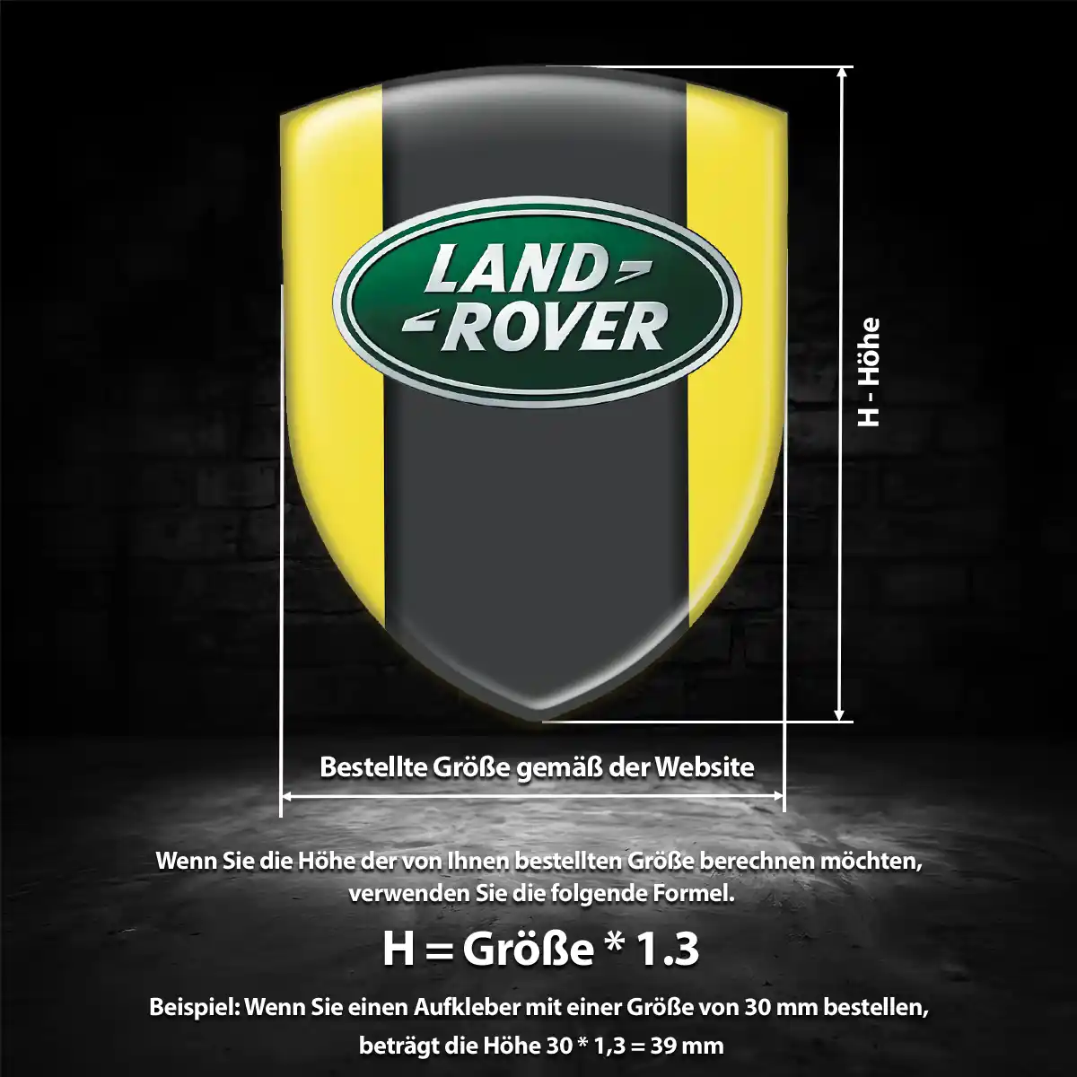 Land Rover 3D Gel Aufkleber Wappen Auto Stilvolles Design