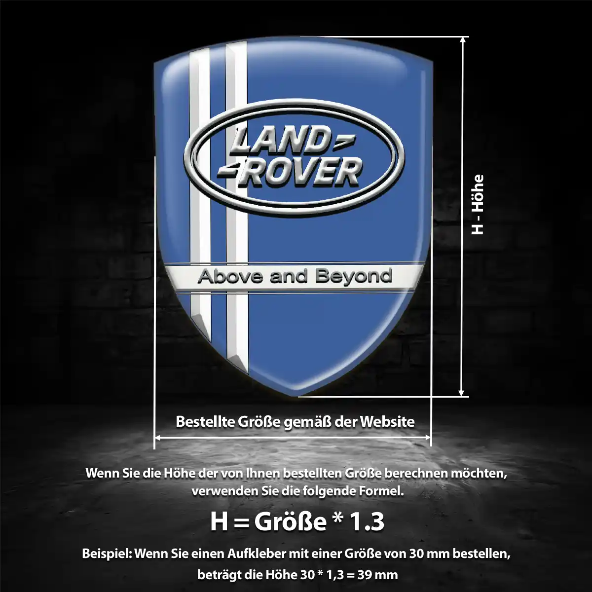 Land Rover Aufkleber 3D Gel Emblem Auto Hohe Qualität