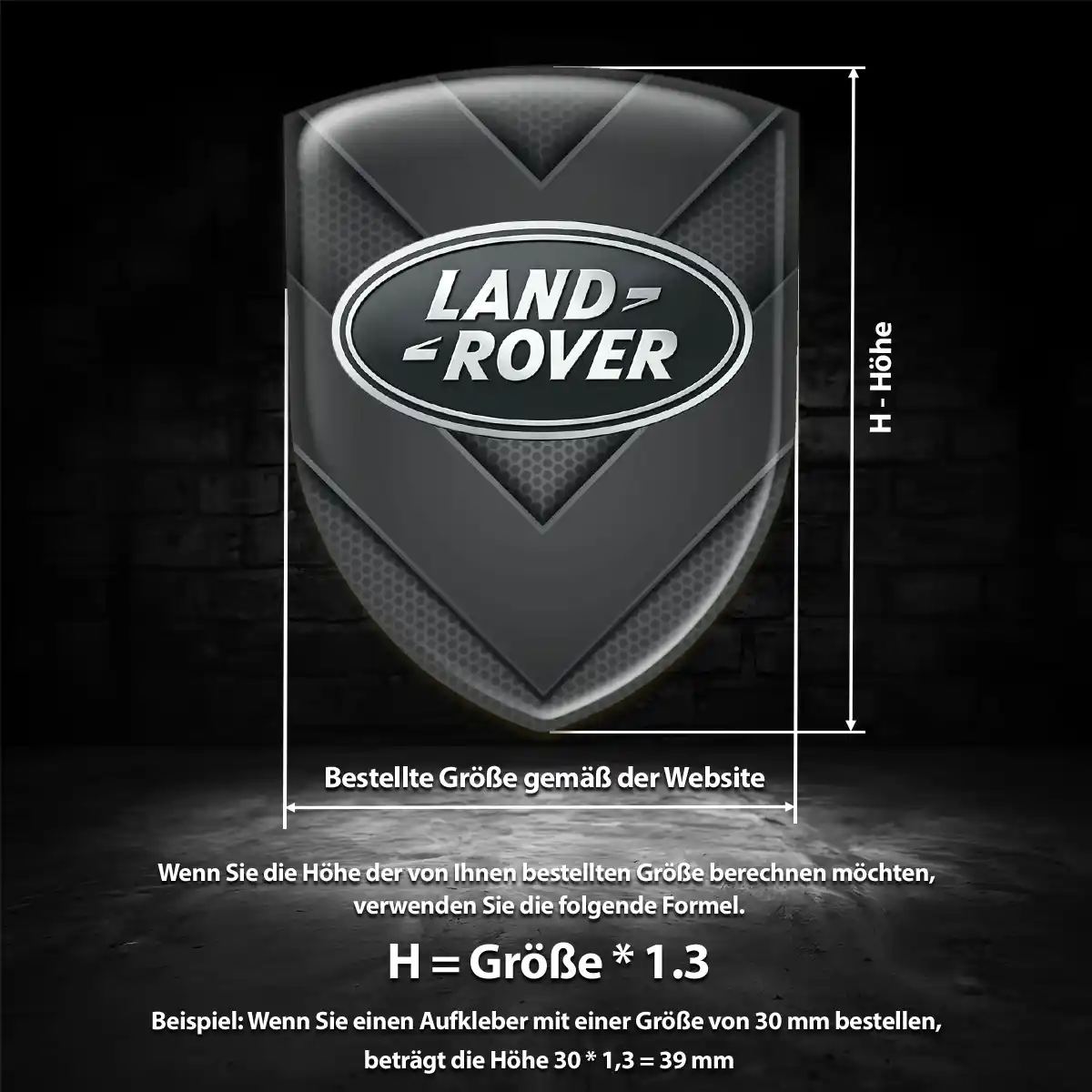 Land Rover Aufkleber 3D Gel Emblem Stilvolles Design