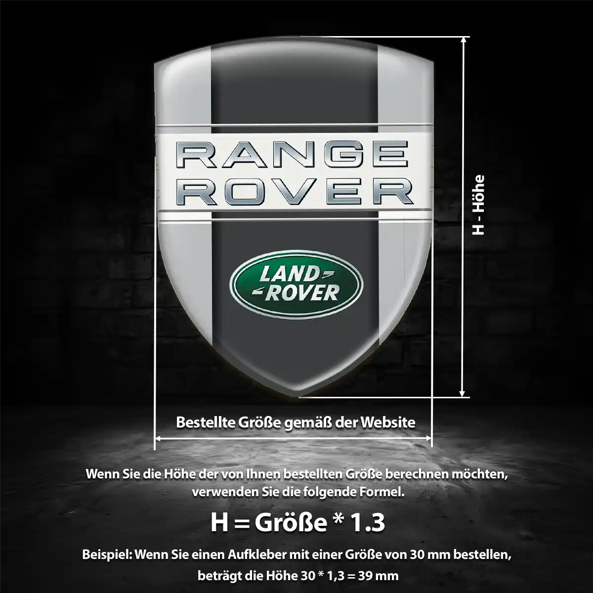 Land Rover Aufkleber 3D Gel Embleme Stilvolles Design