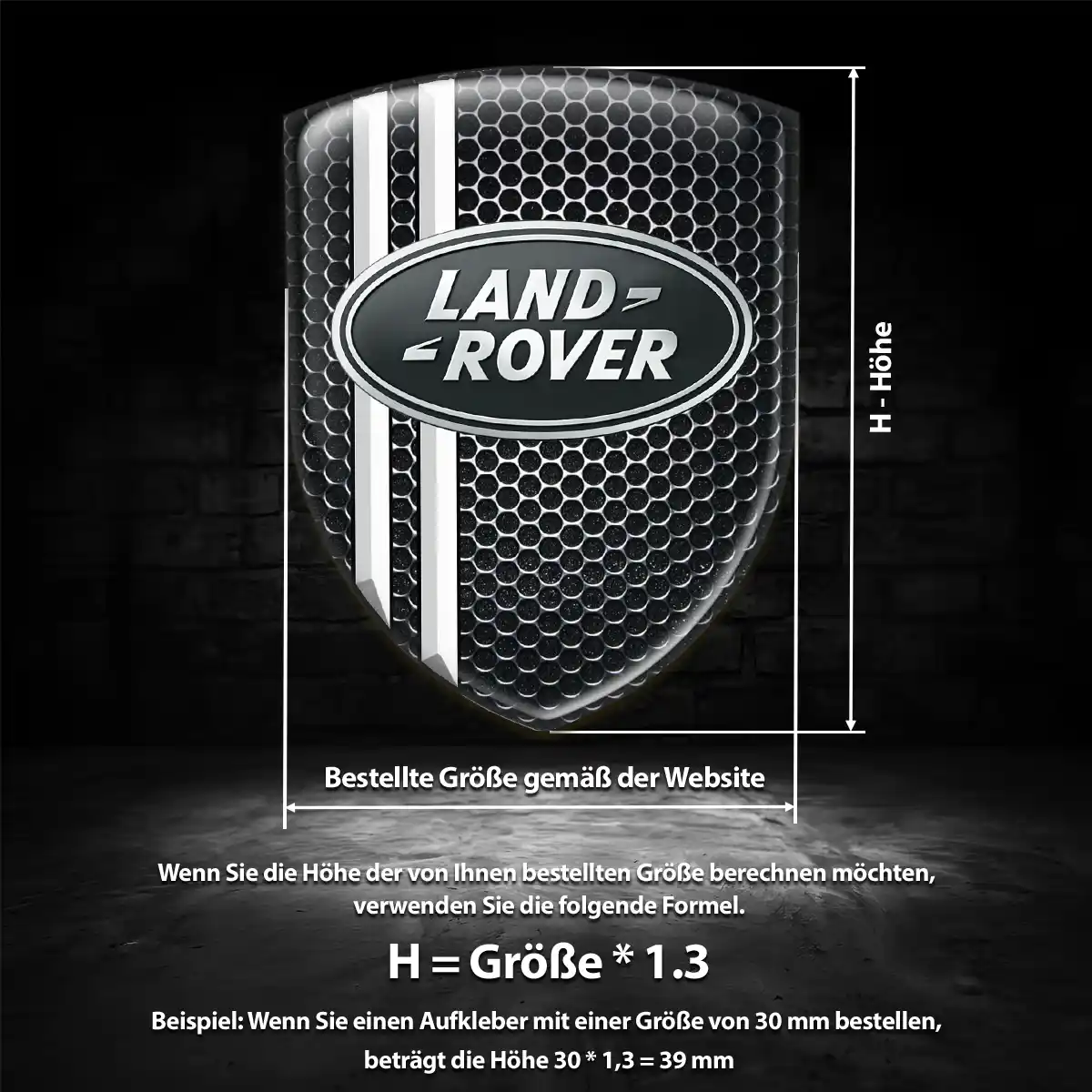 Land Rover Aufkleber 3D Gel Silikon Auto Hohe Qualität