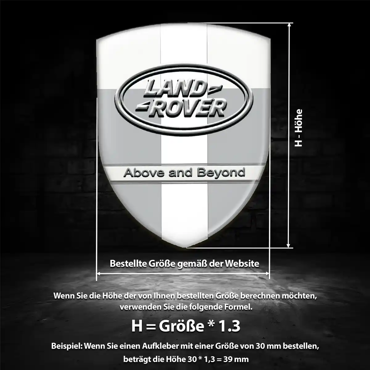 Land Rover Aufkleber 3D Gel Silikon Auto Stilvolles Design