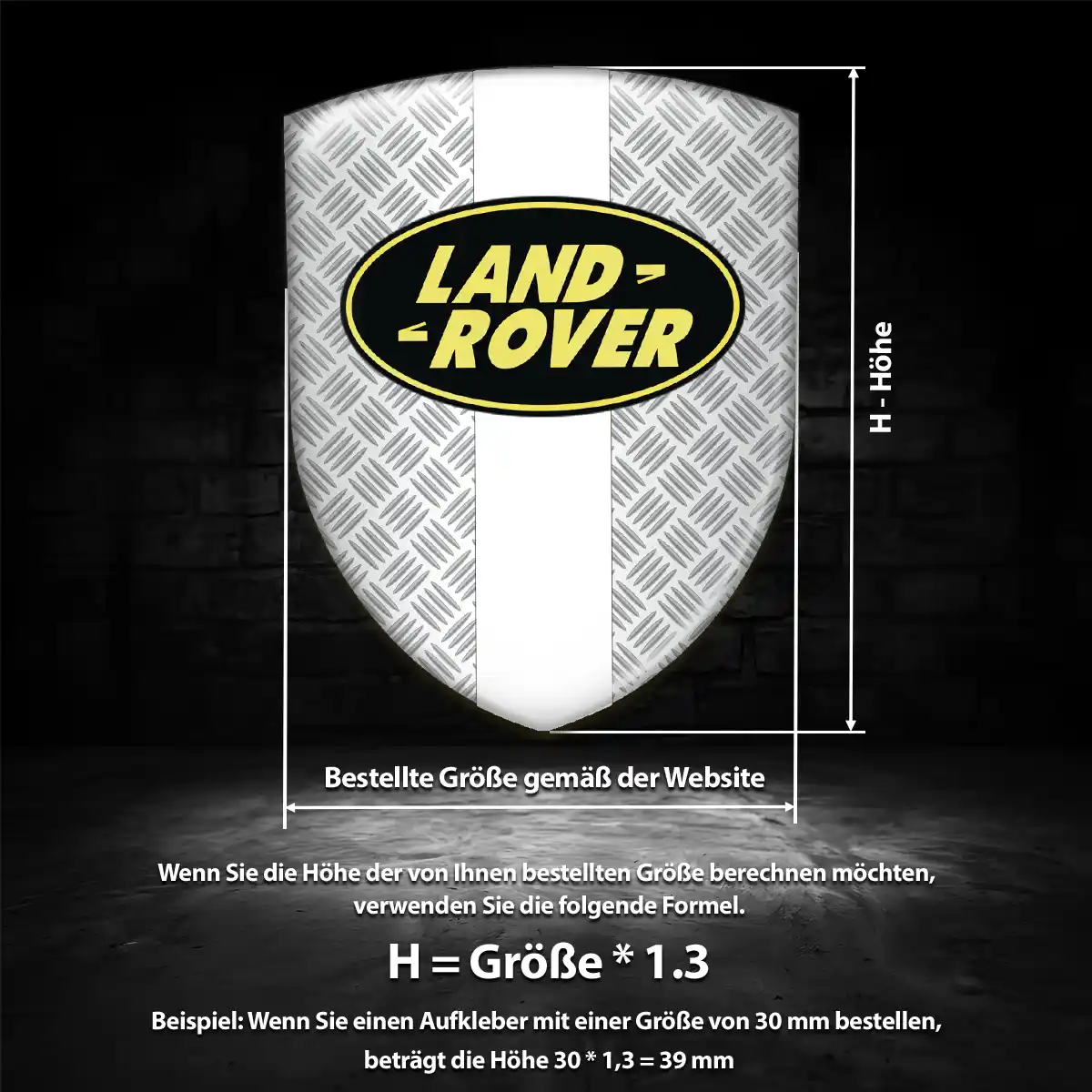 Land Rover Aufkleber 3D Gel Silikon Hohe Qualität