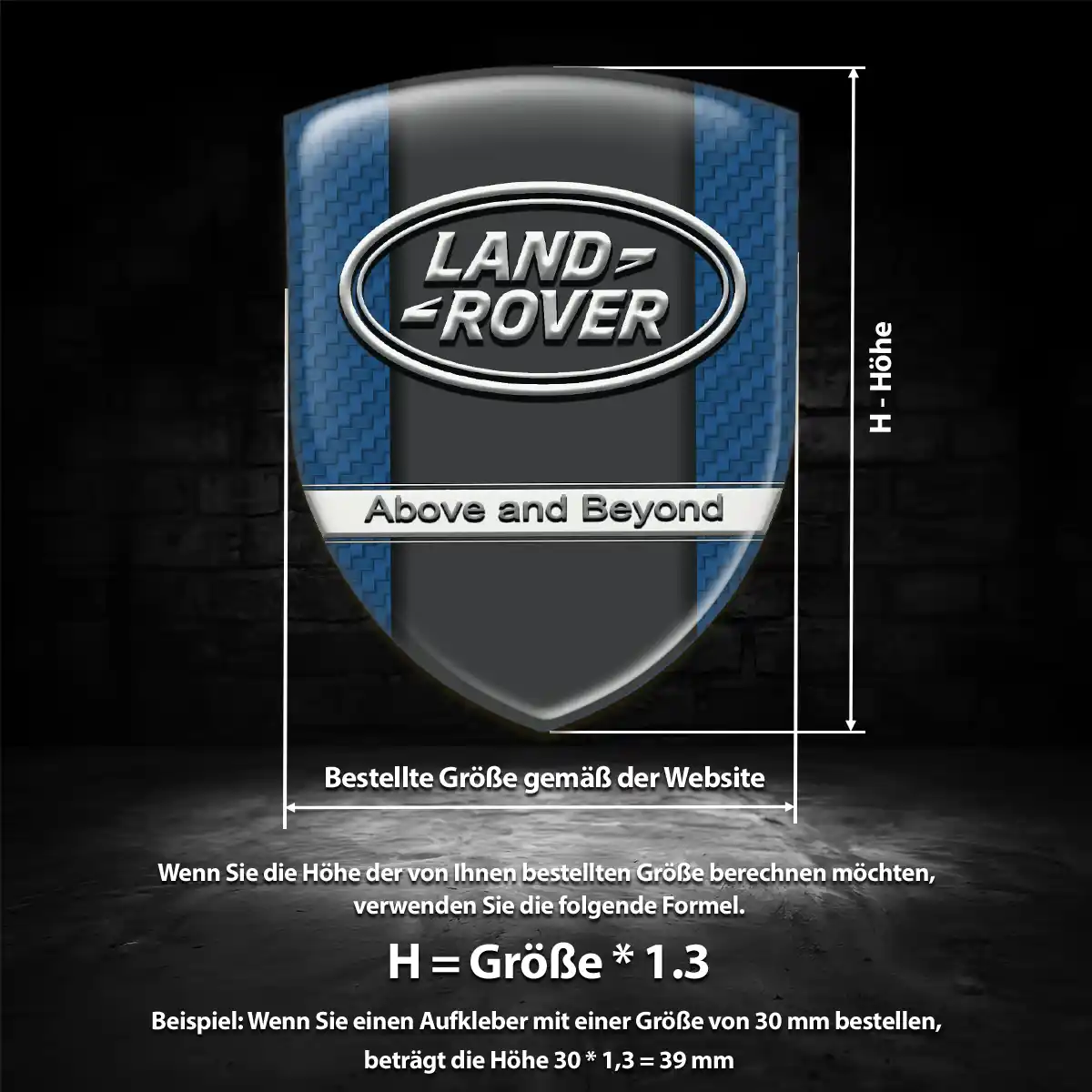 Land Rover Aufkleber 3D Gel Wappen Auto Stilvolles Design