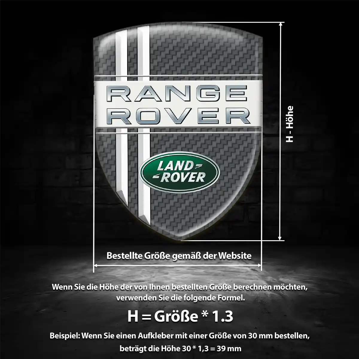 Land Rover Aufkleber 3D Gel Wappen Hohe Qualität