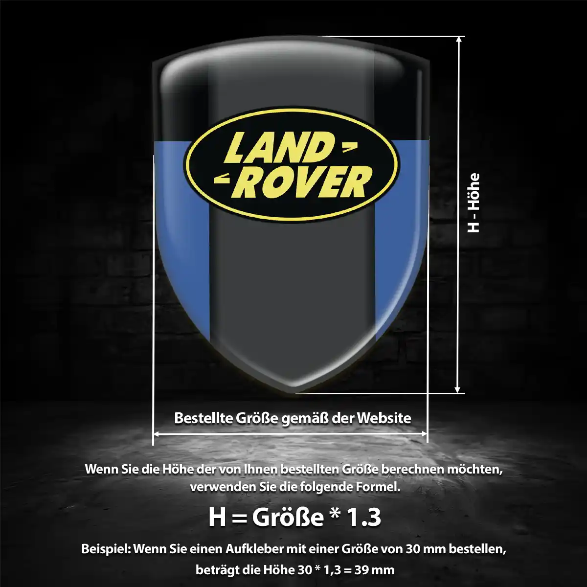 Land Rover Aufkleber Emblem Hohe Qualität