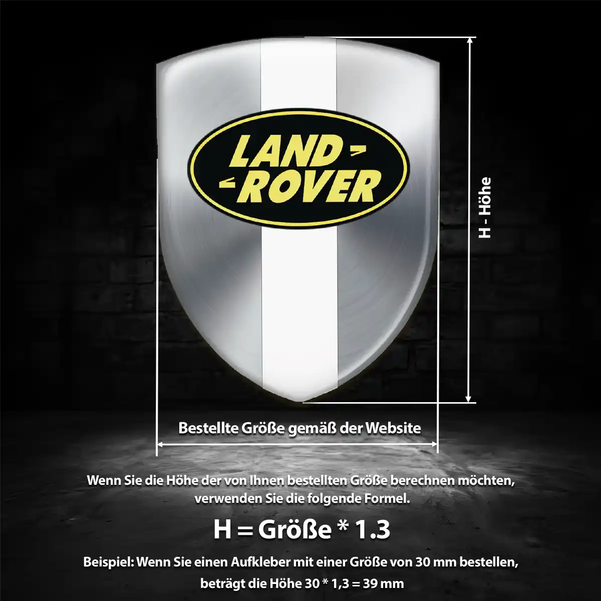 Land Rover Aufkleber Emblem Wappen Hohe Qualität