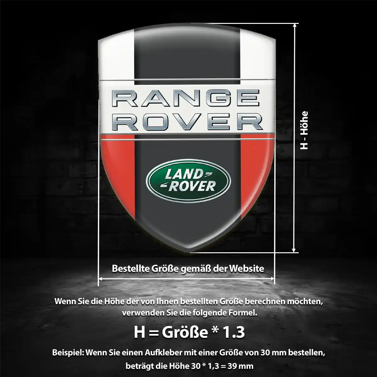 Land Rover Aufkleber Silikon Embleme Auto Hohe Qualität