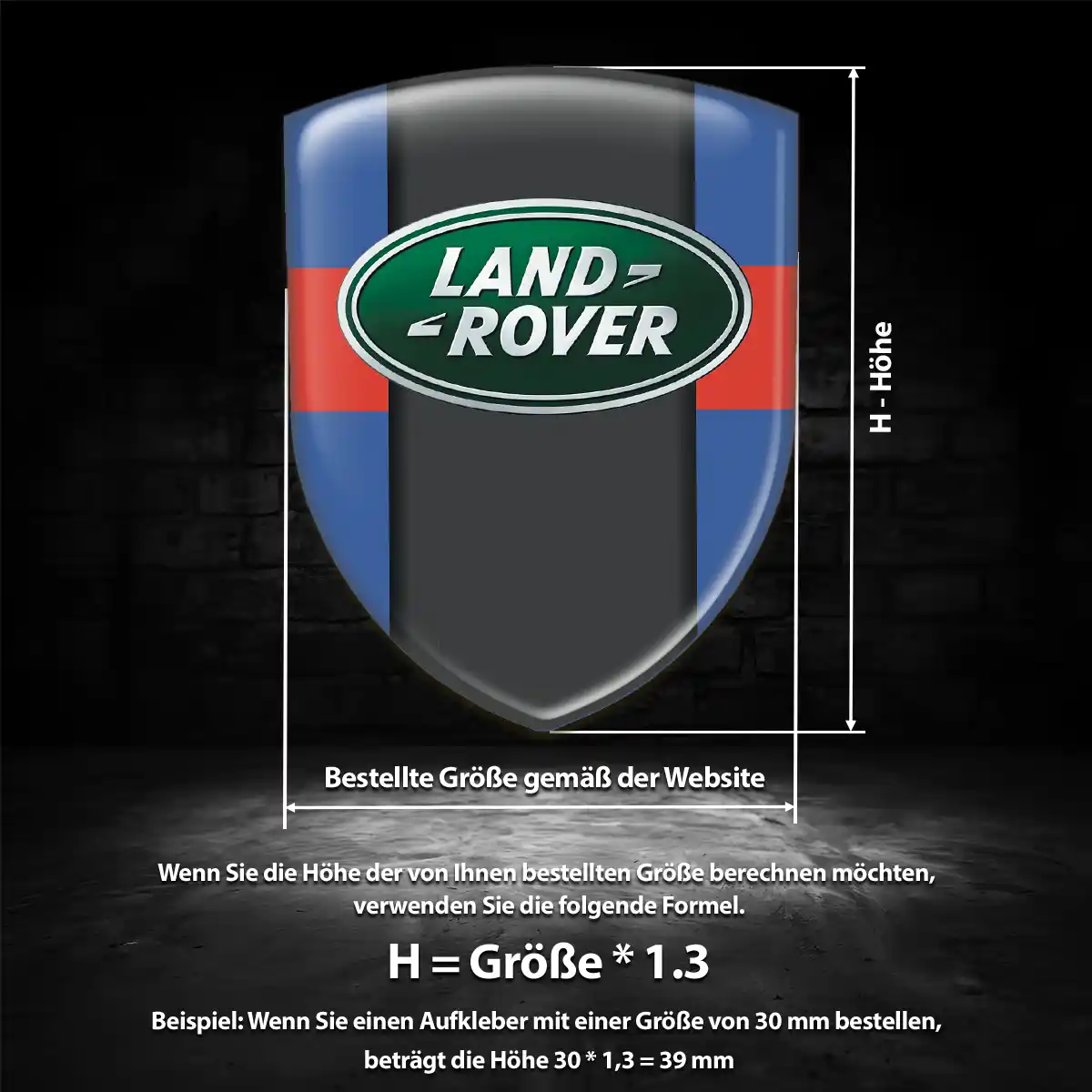 Land Rover Aufkleber Wappen Hohe Qualität