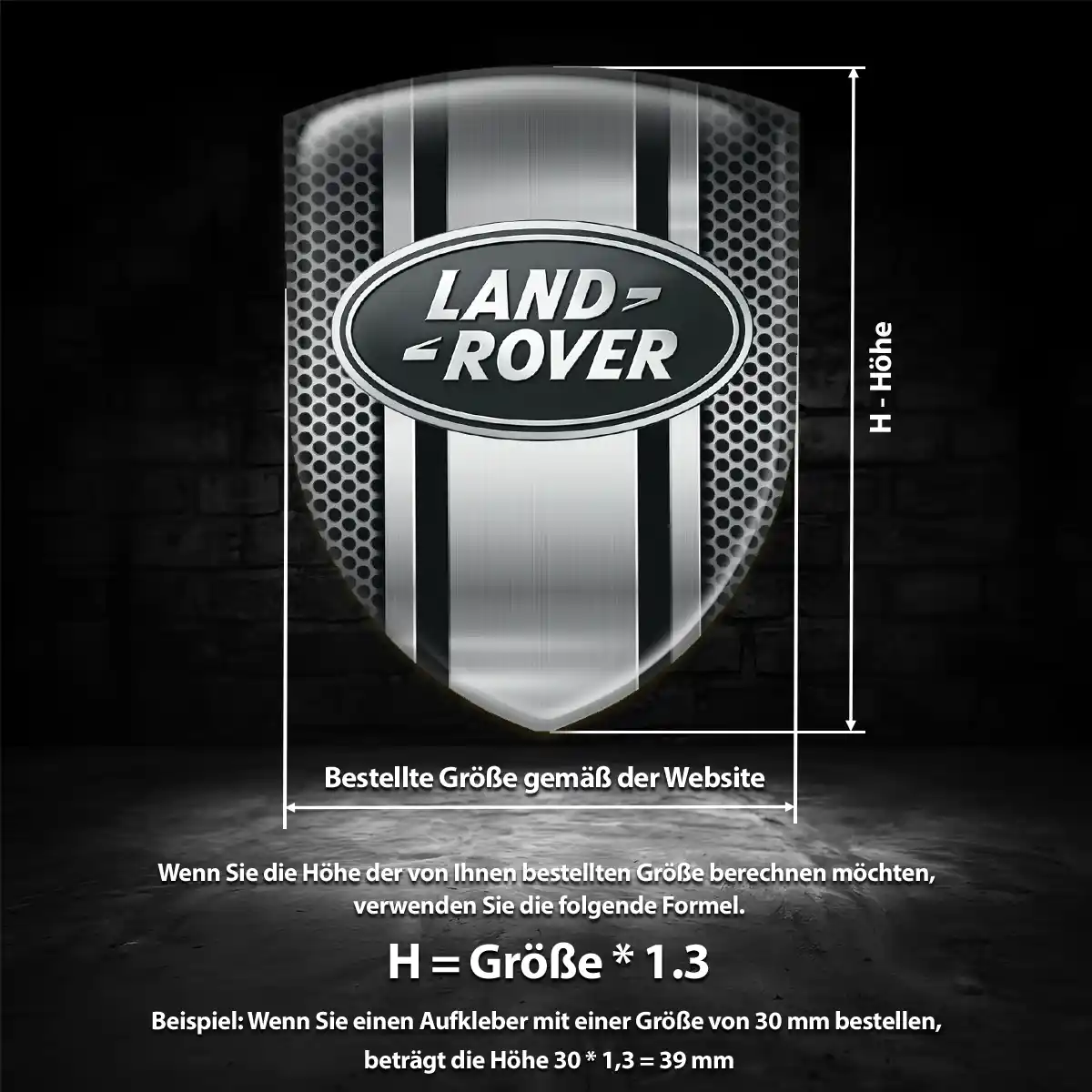 Land Rover Emblem Aufkleber Wappen Hohe Qualität