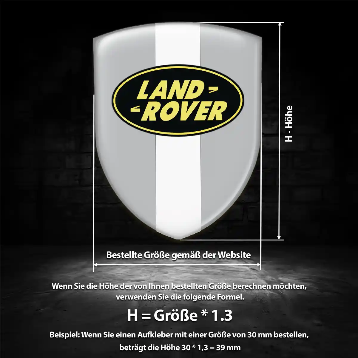 Land Rover Emblem Wappen Aufkleber Auto Hohe Qualität