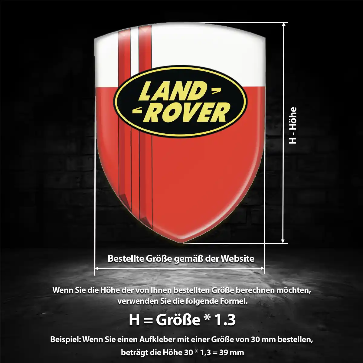 Land Rover Emblem Wappen Aufkleber Stilvolles Design
