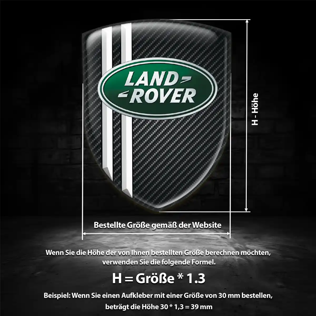 Land Rover Silikon Aufkleber Wappen Auto Stilvolles Design