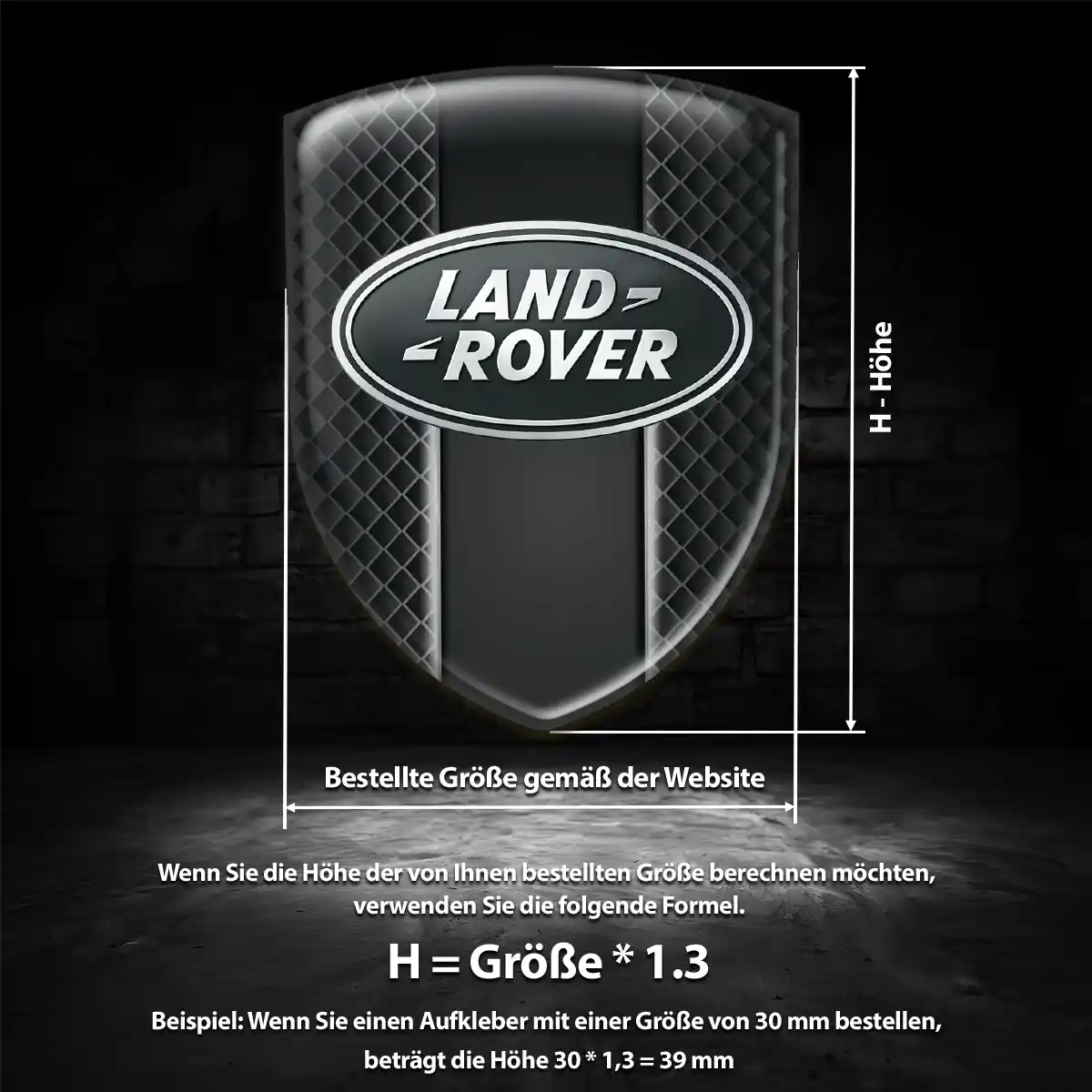 Land Rover Silikon Aufkleber Wappen Hohe Qualität
