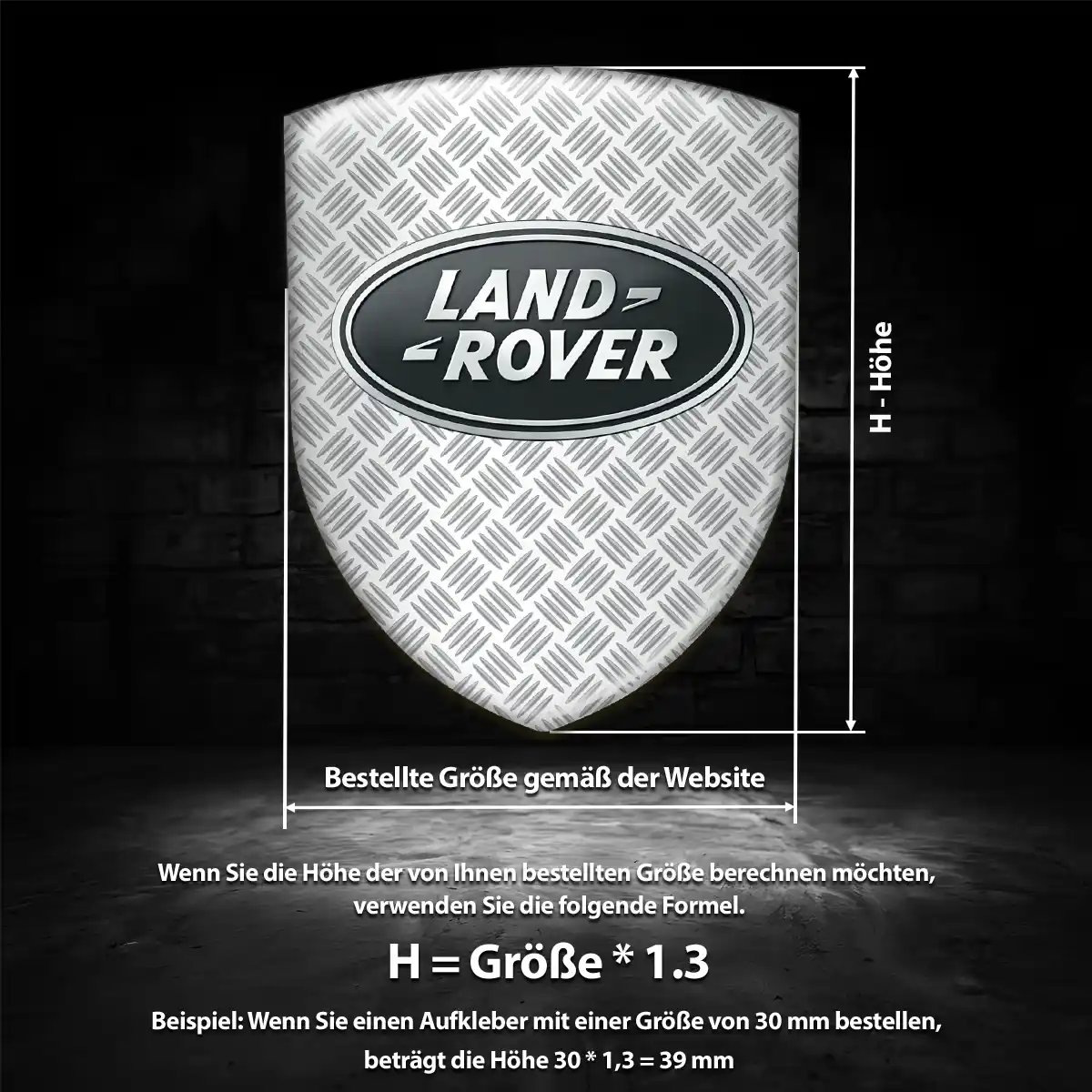 Land Rover Silikon Aufkleber Wappen Stilvolles Design