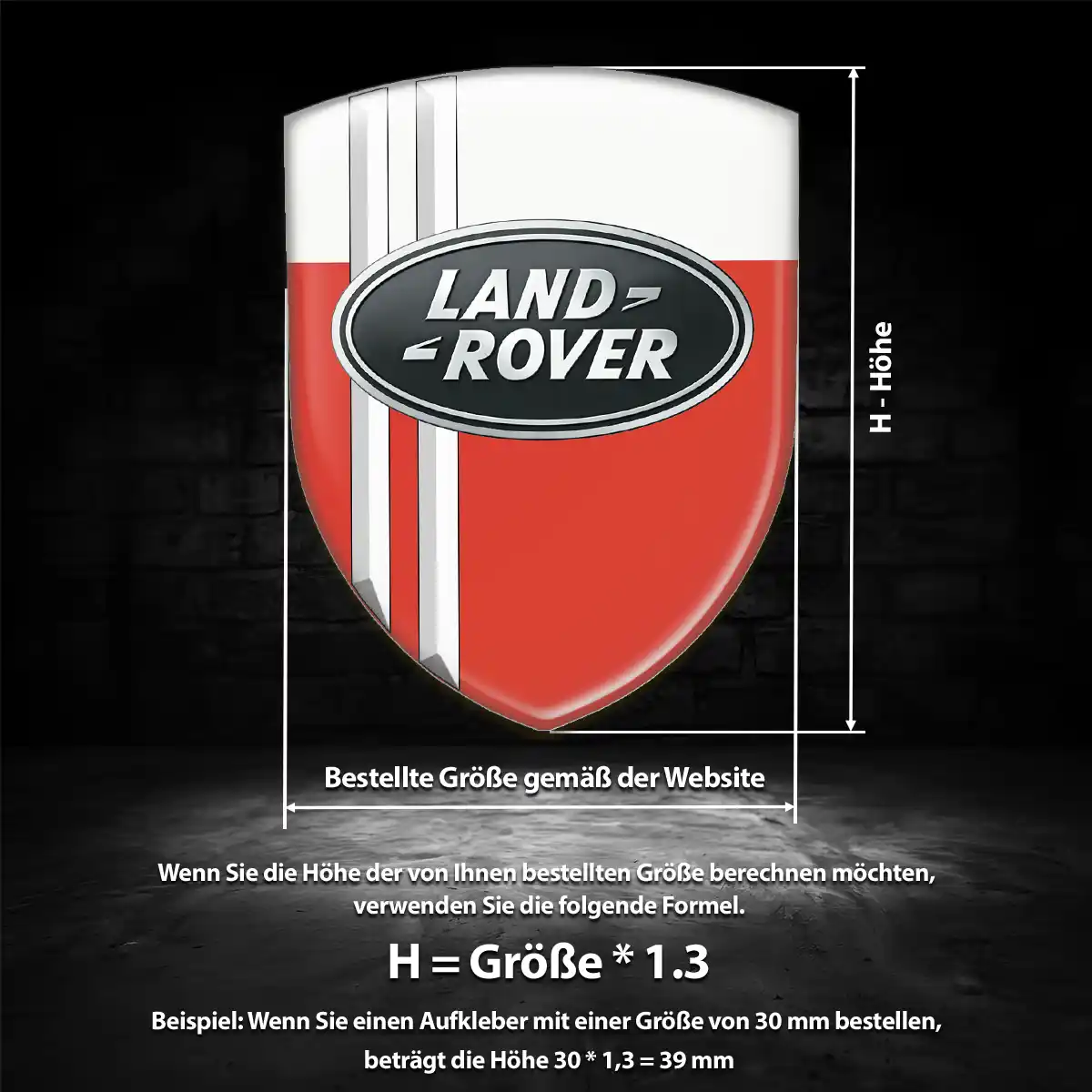 Land Rover Wappen Aufkleber Emblem Hohe Qualität