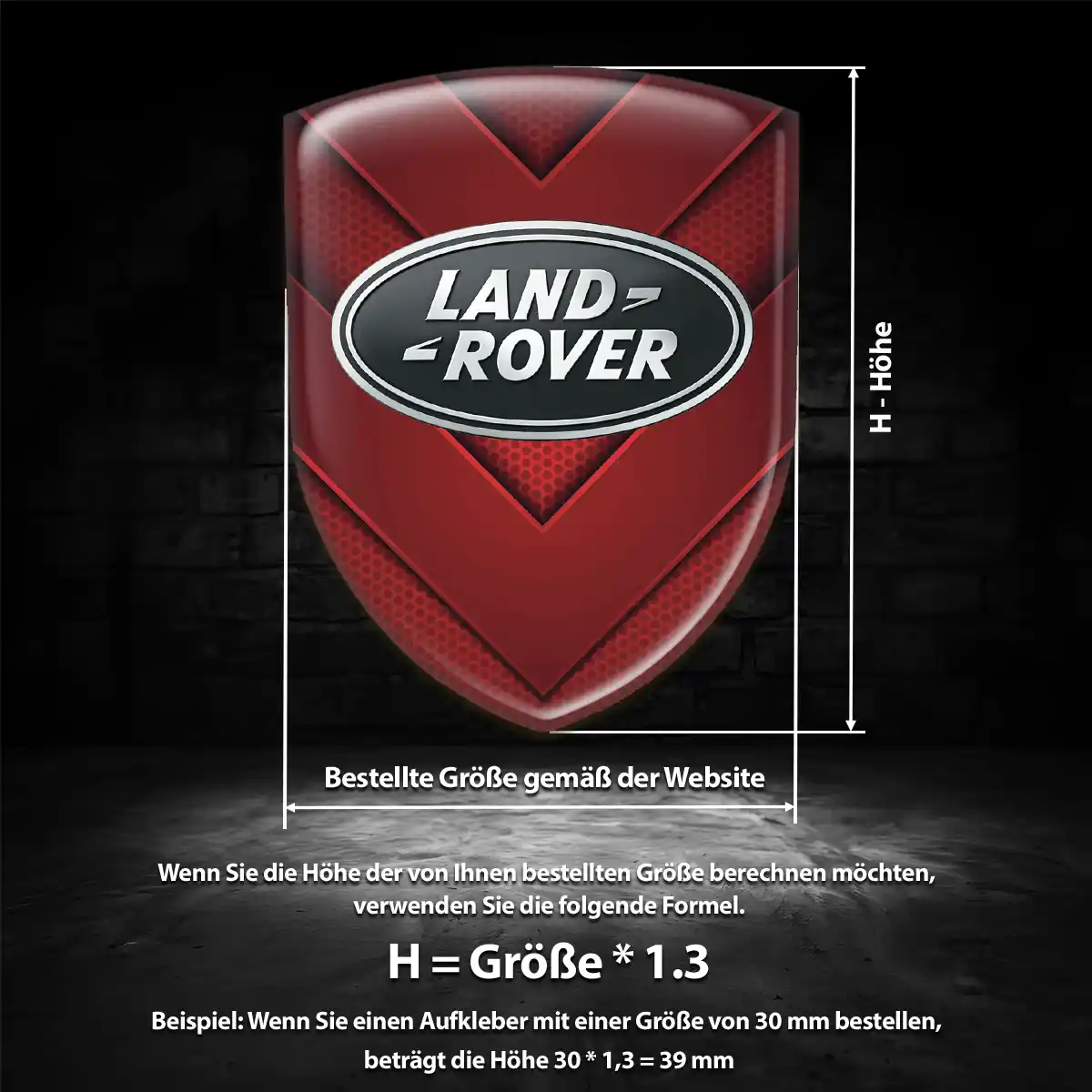 Land Rover Wappen Aufkleber Hohe Qualität