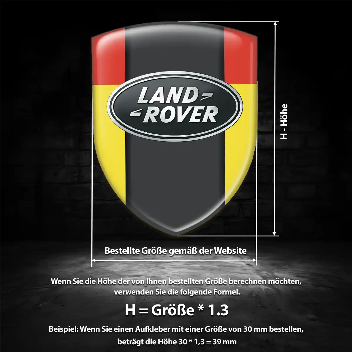 Land Rover Wappen Emblem Aufkleber Hohe Qualität