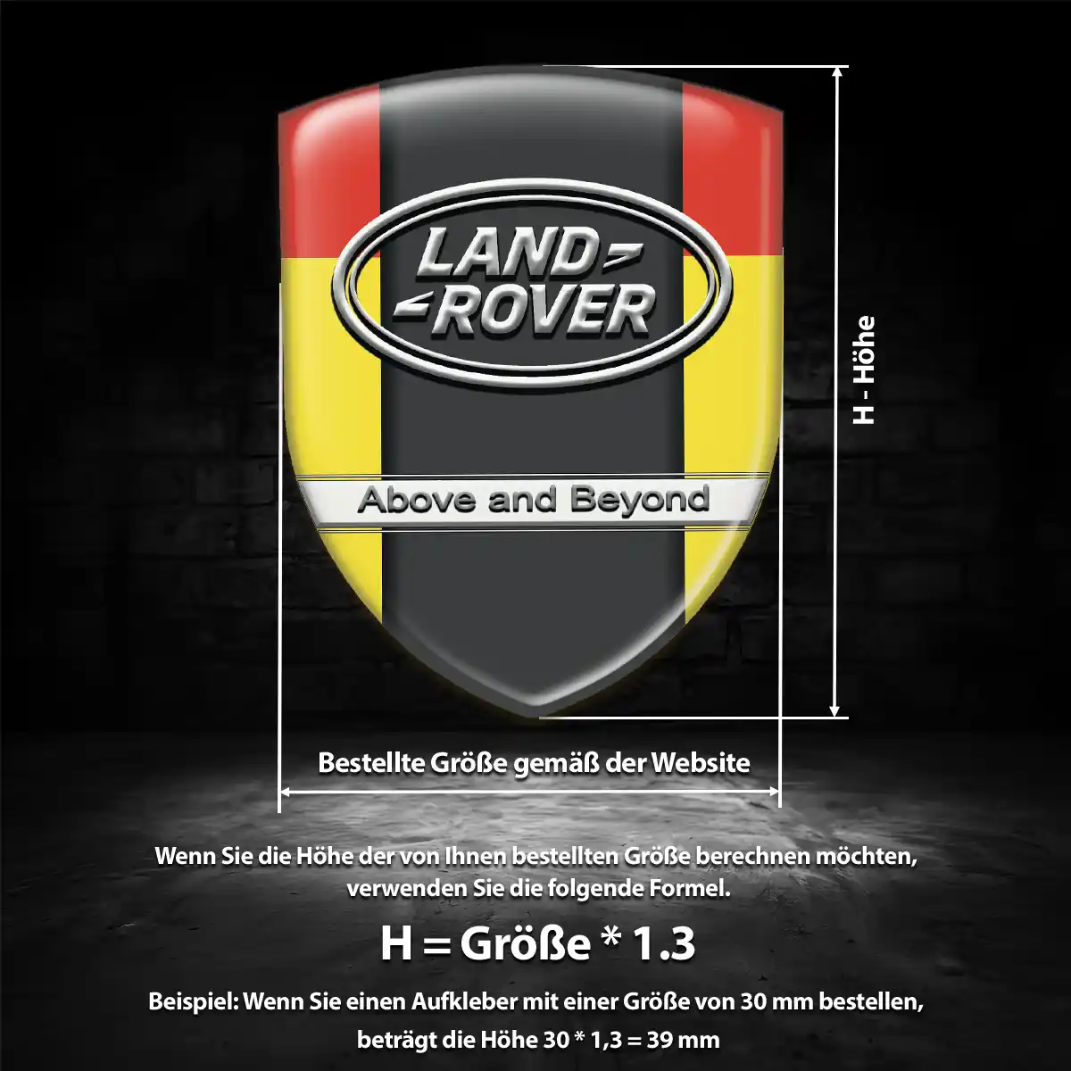 Land Rover Wappen Emblem Aufkleber Stilvolles Design