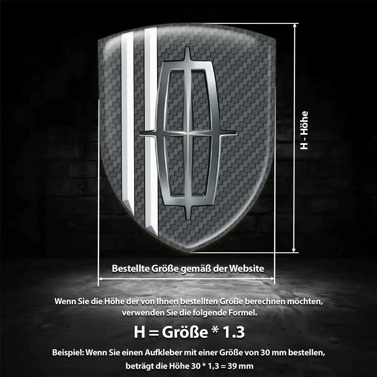 Lincoln 3D Gel Aufkleber Auto Hohe Qualität