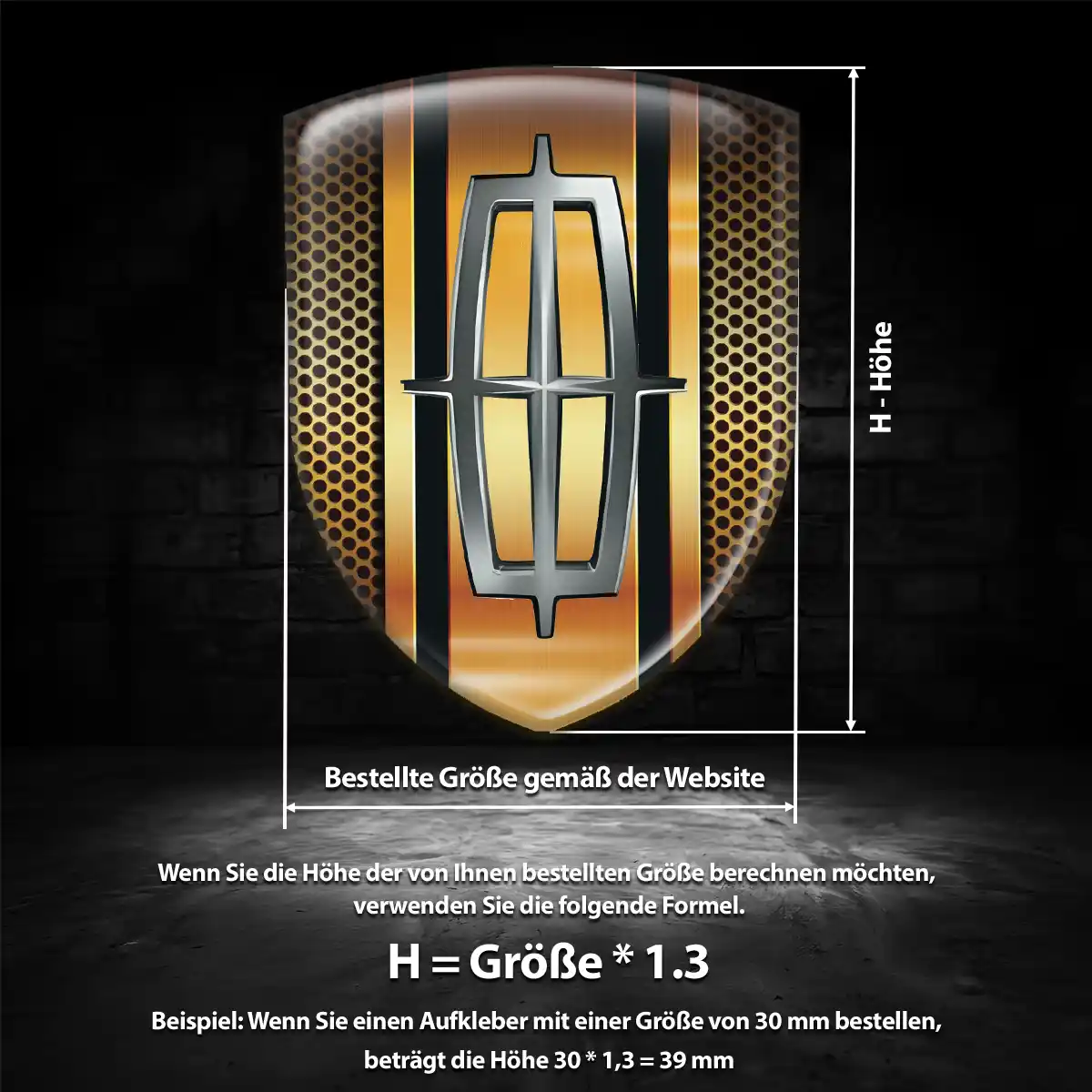 Lincoln 3D Gel Aufkleber Emblem Hohe Qualität