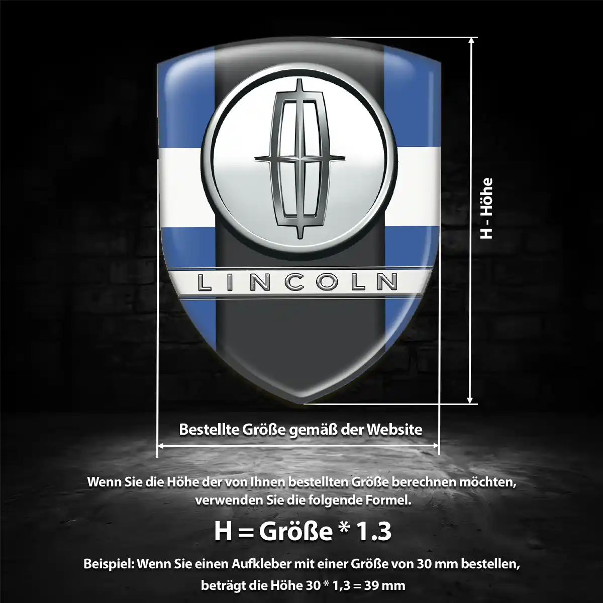 Lincoln 3D Gel Aufkleber Silikon Hohe Qualität