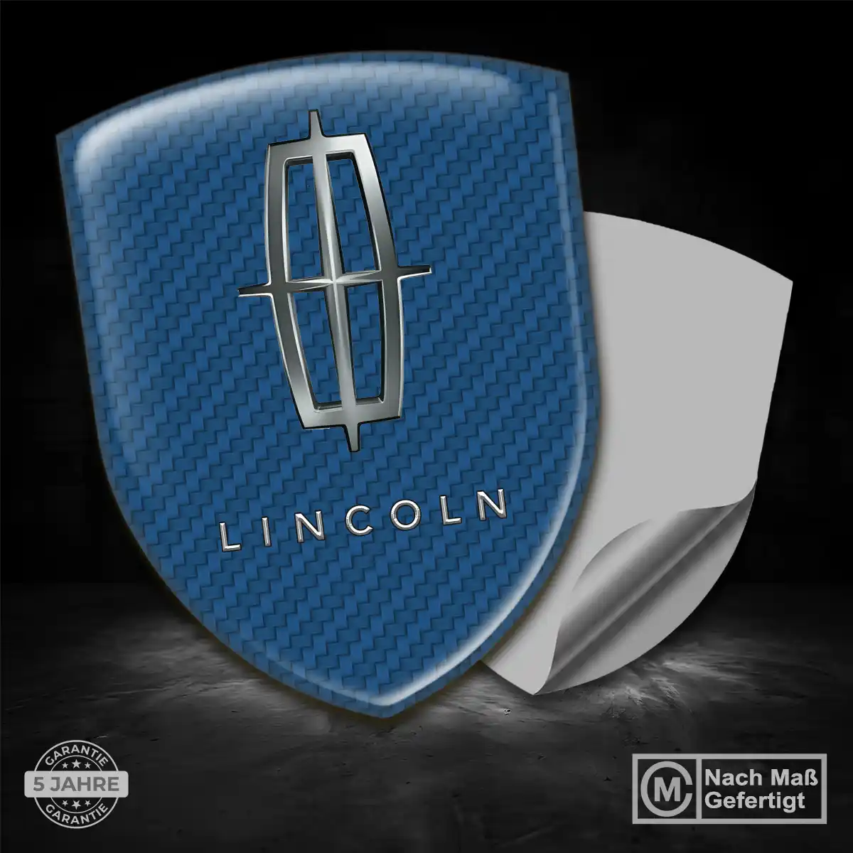 Lincoln 3D Gel Aufkleber Wappen Auto Stilvolles Design