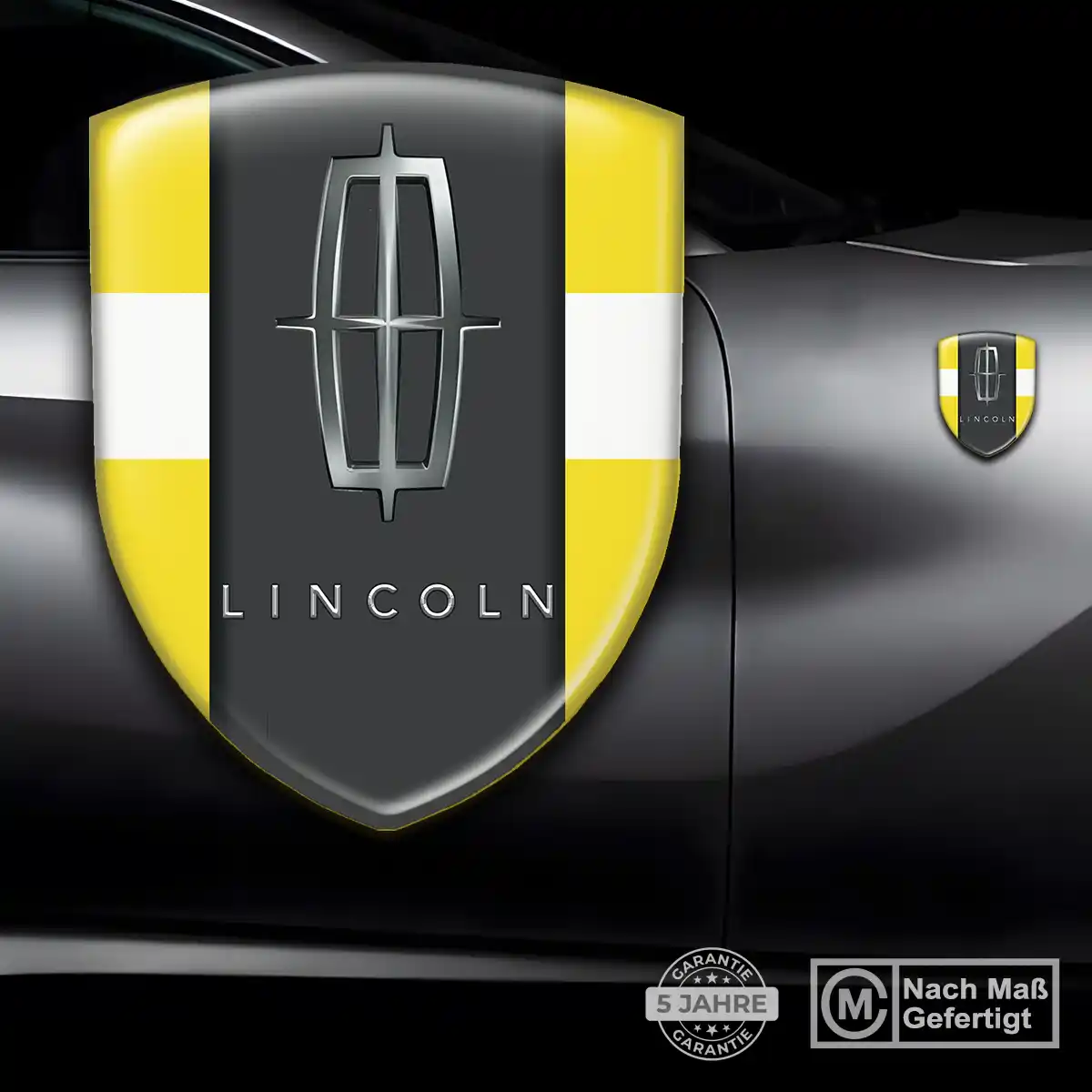 Lincoln 3D Gel Aufkleber Wappen Stilvolles Design