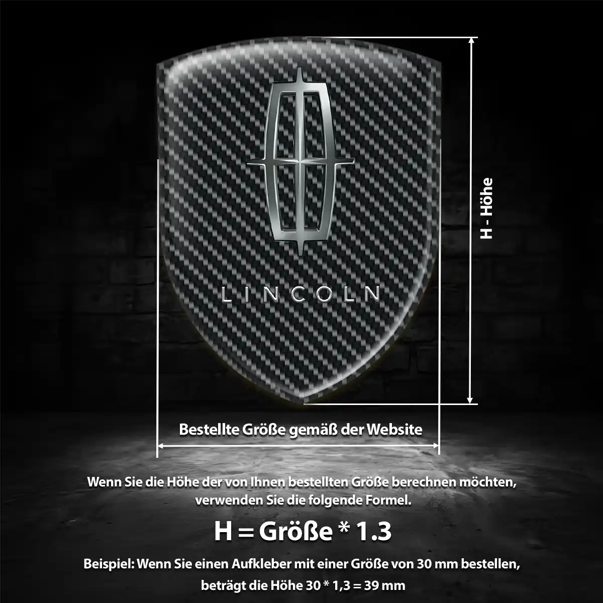 Lincoln Aufkleber 3D Gel Emblem Auto Hohe Qualität