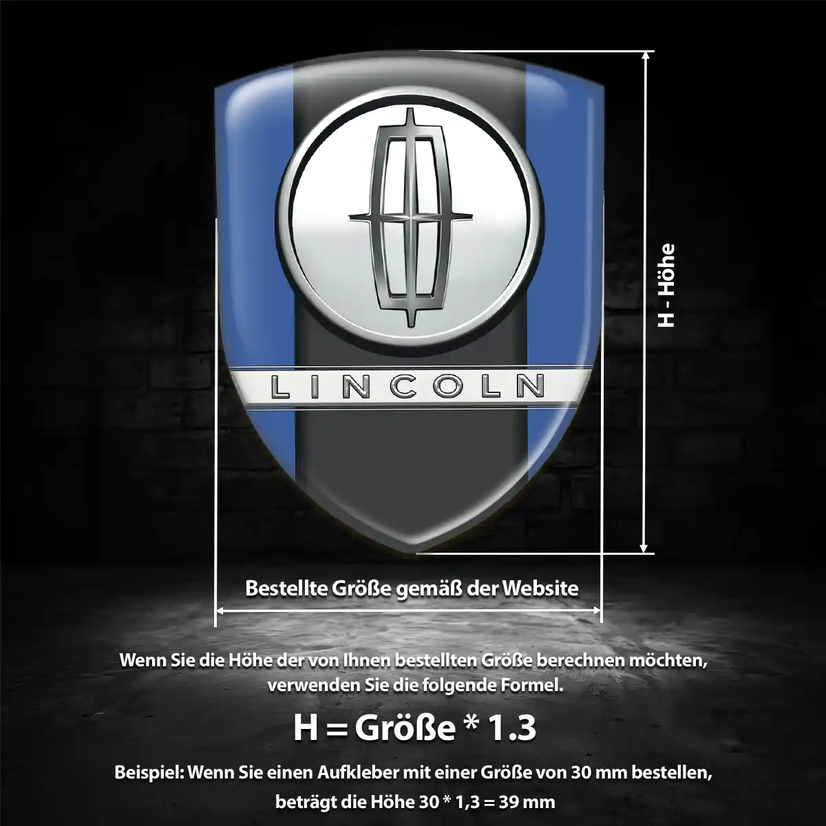 Lincoln Aufkleber 3D Gel Emblem Auto Stilvolles Design