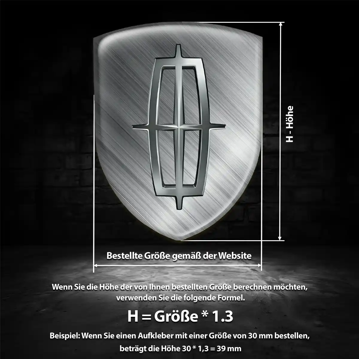 Lincoln Aufkleber 3D Gel Emblem Stilvolles Design