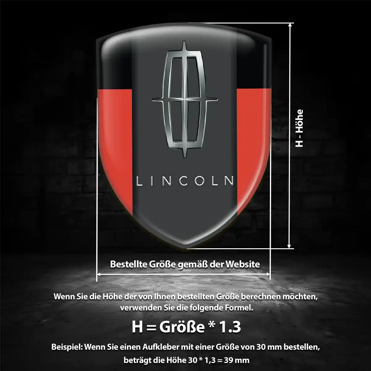 Lincoln Aufkleber 3D Gel Embleme Auto Stilvolles Design