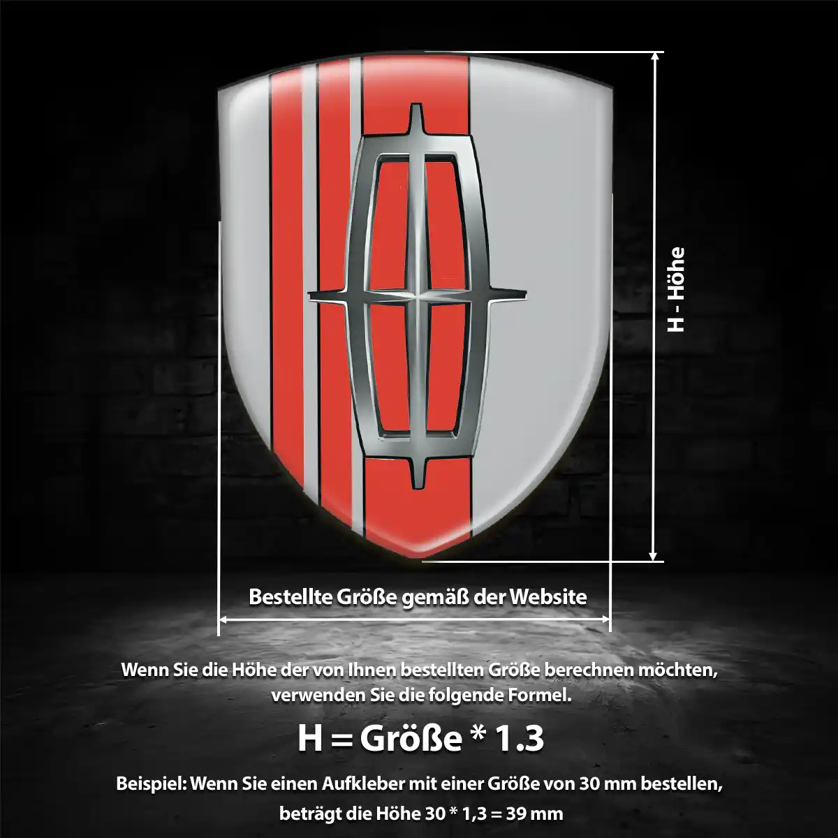 Lincoln Aufkleber 3D Gel Wappen Auto Stilvolles Design