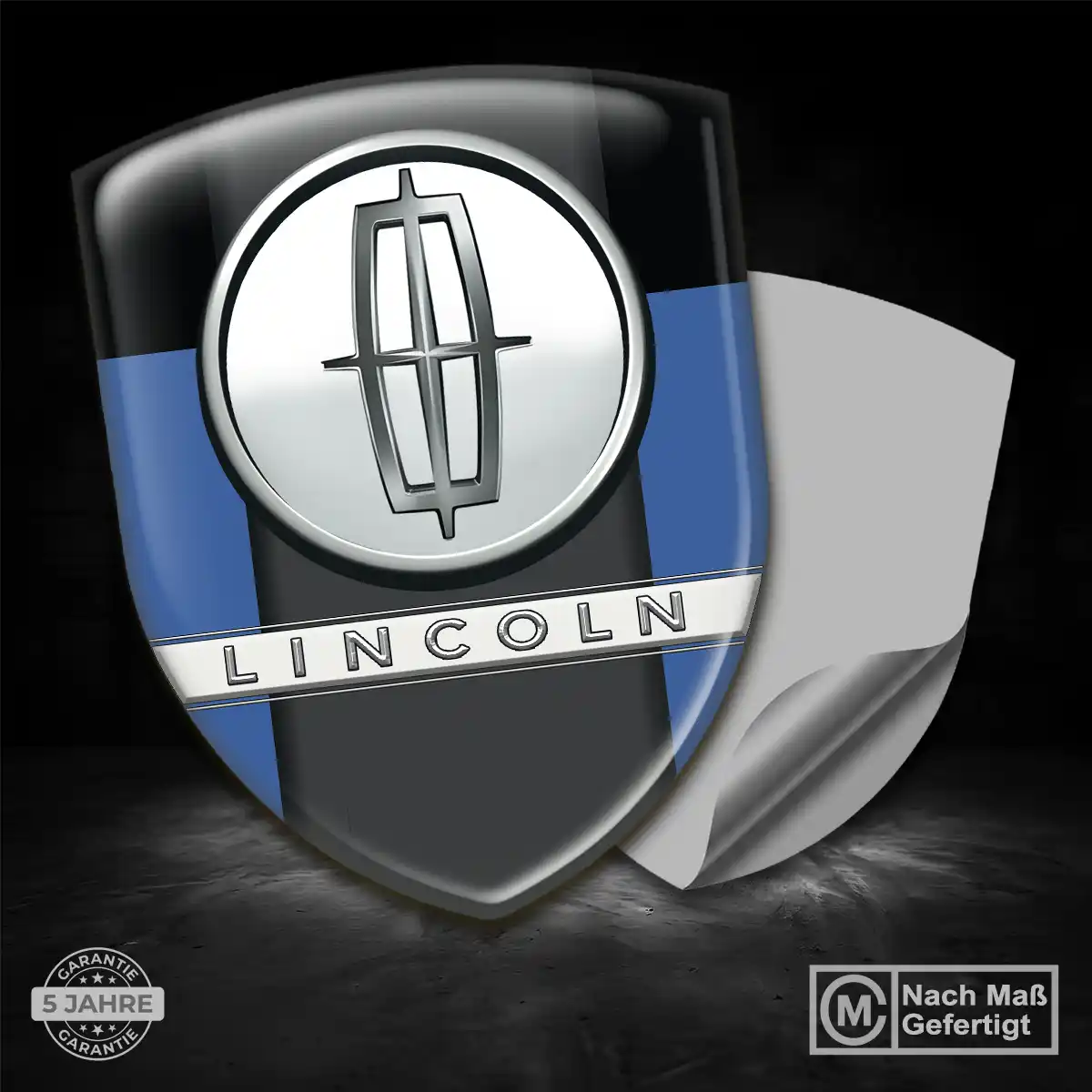 Lincoln Aufkleber 3D Gel Wappen Stilvolles Design