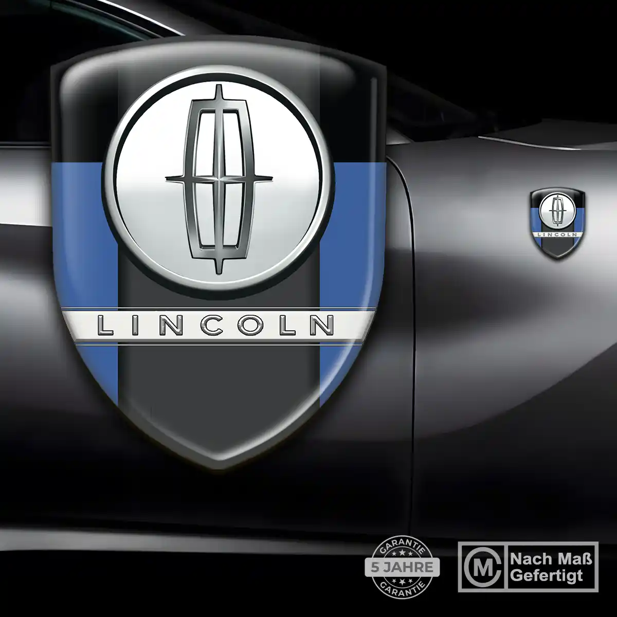 Lincoln Aufkleber 3D Gel Wappen Stilvolles Design