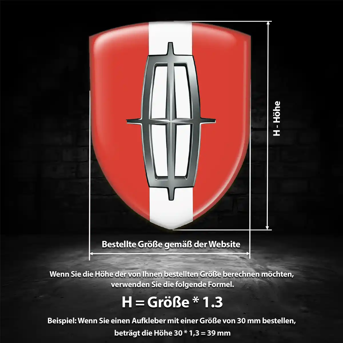 Lincoln Aufkleber Emblem Auto Hohe Qualität