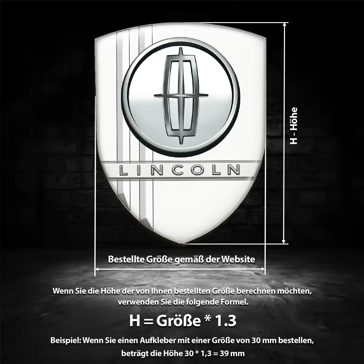 Lincoln Aufkleber Emblem Stilvolles Design
