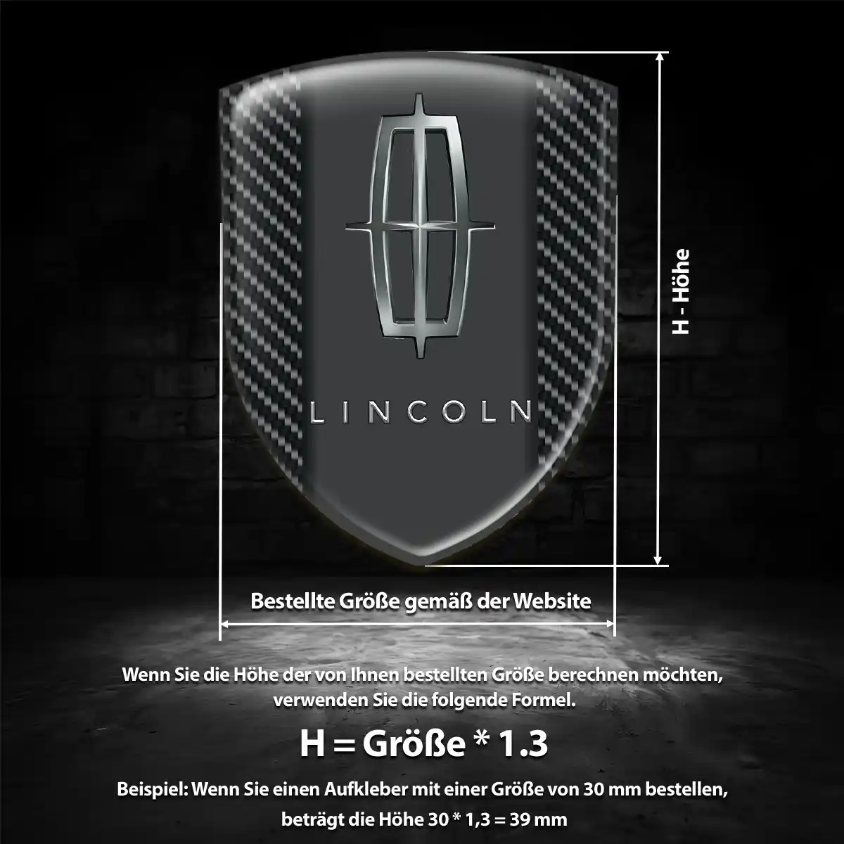 Lincoln Aufkleber Emblem Wappen Auto Stilvolles Design