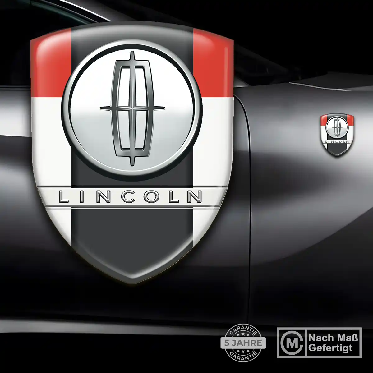 Lincoln Aufkleber Emblem Wappen Premium-Edition