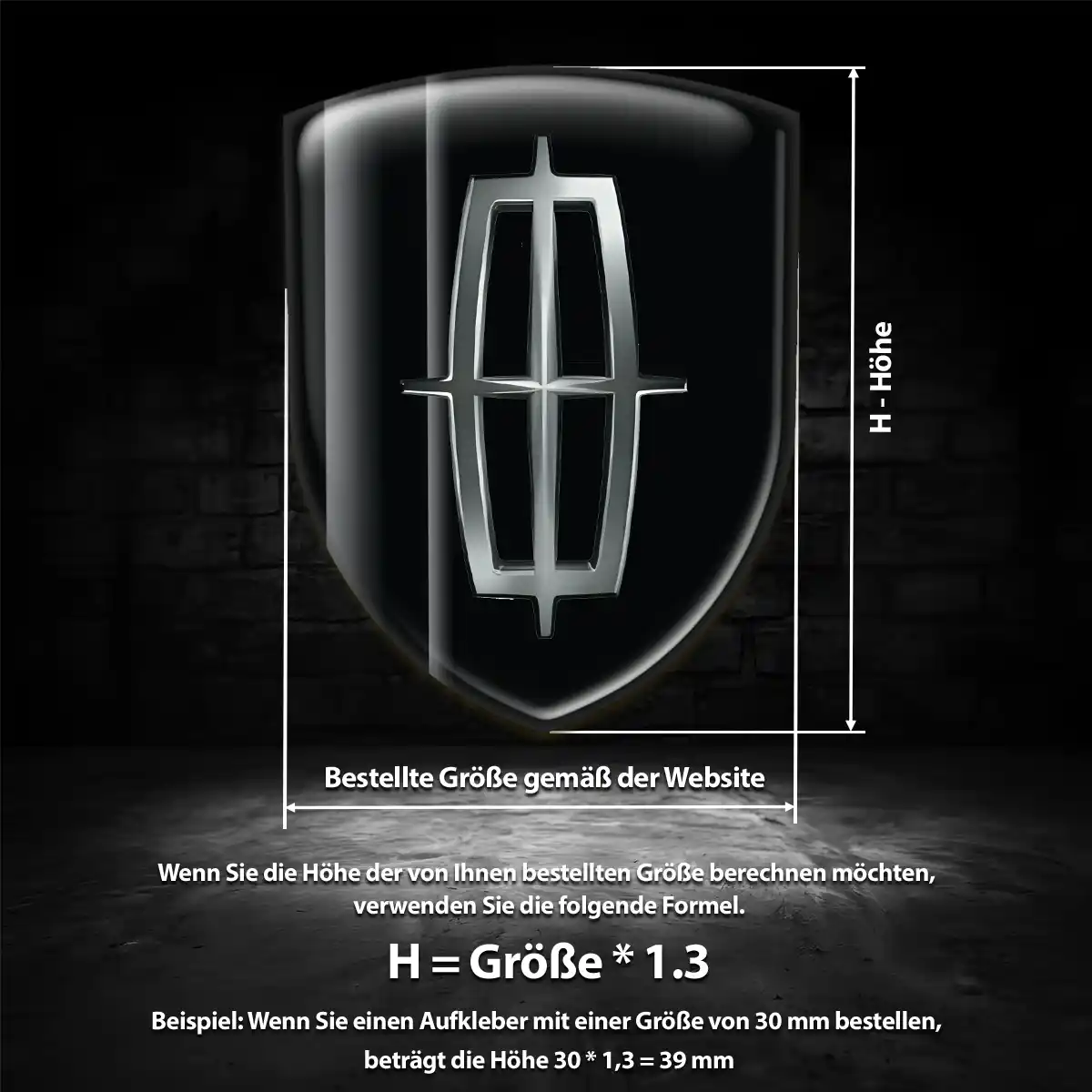 Lincoln Aufkleber Embleme Silikon Hohe Qualität
