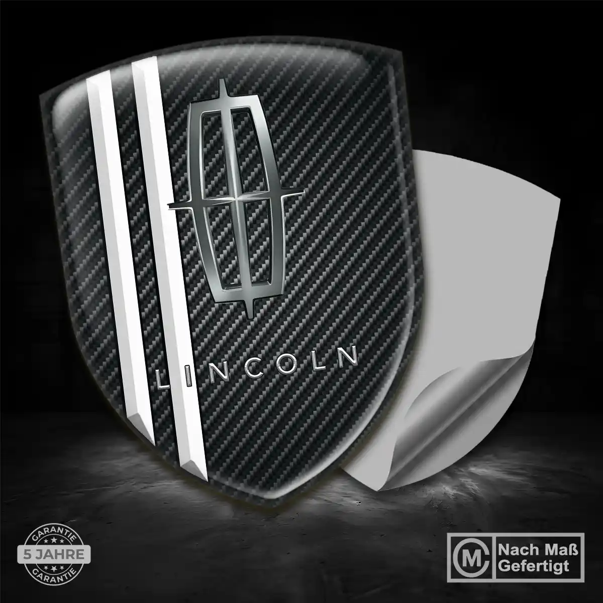 Lincoln Aufkleber Silikon Embleme Auto Stilvolles Design
