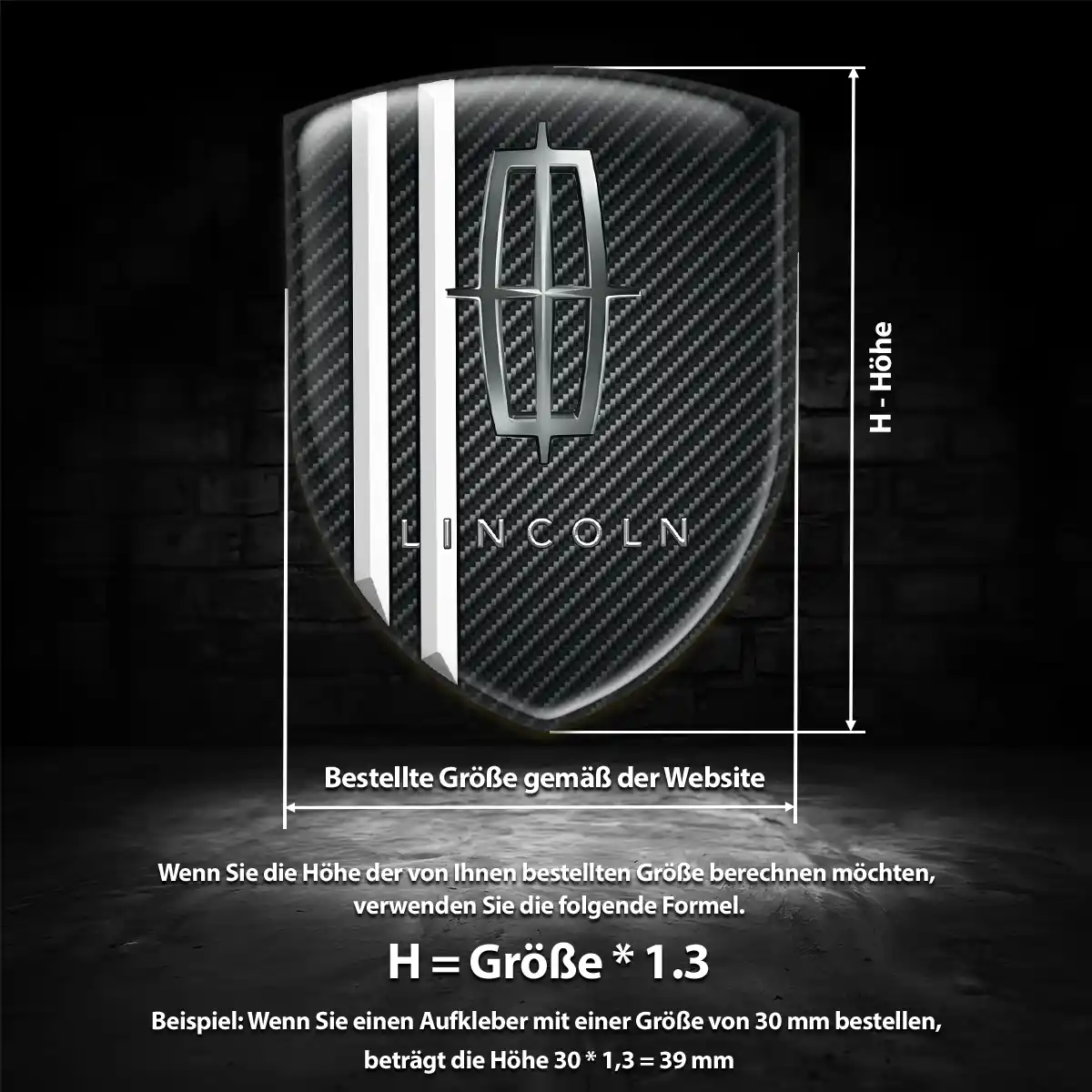 Lincoln Aufkleber Silikon Embleme Auto Stilvolles Design