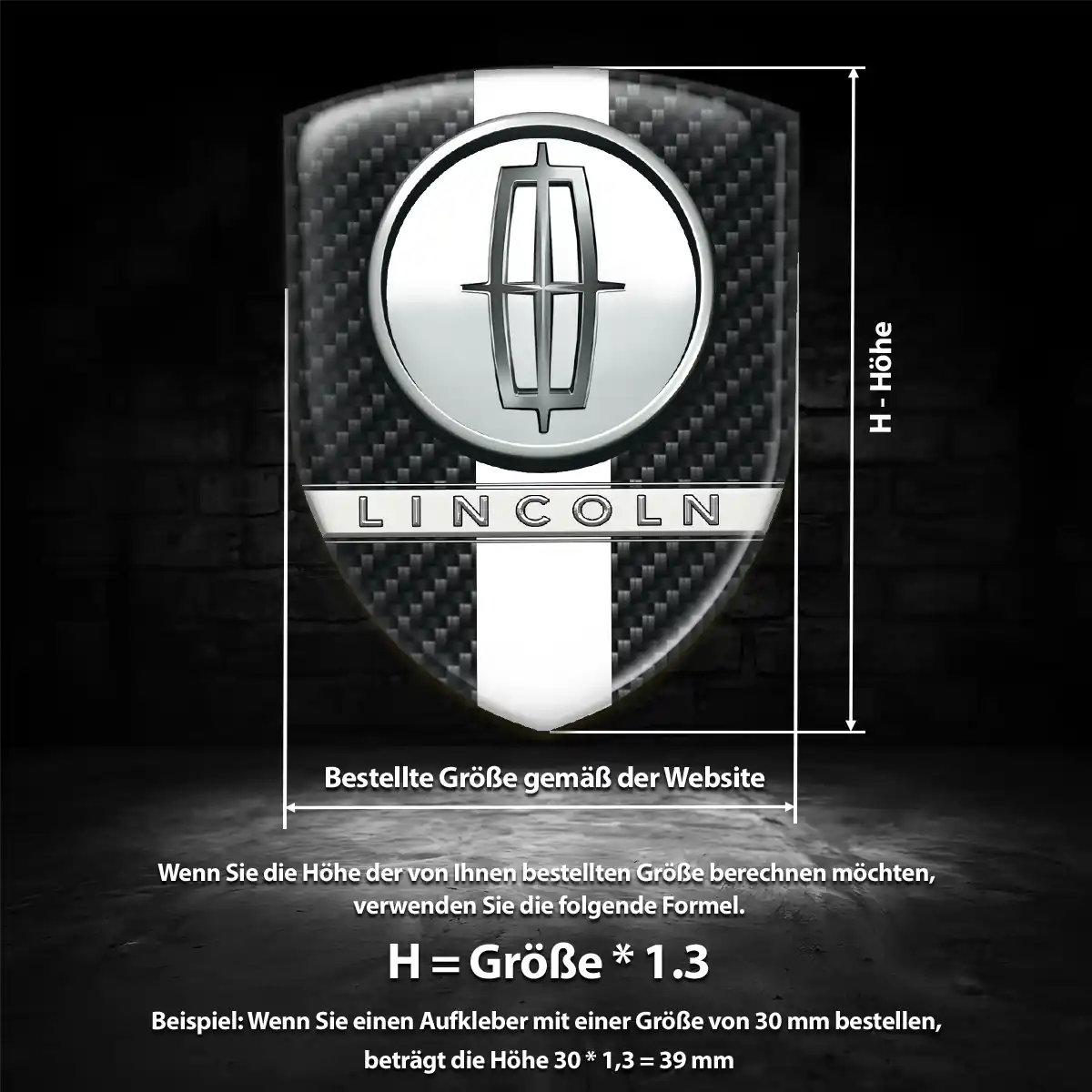 Lincoln Aufkleber Wappen Auto Hohe Qualität