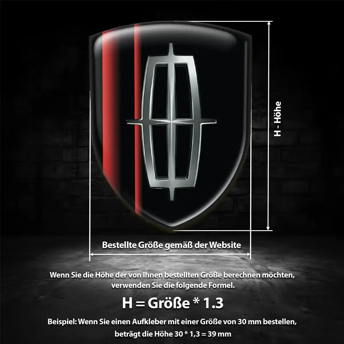 Lincoln Aufkleber Wappen Auto Stilvolles Design