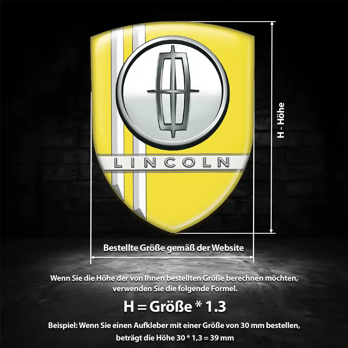 Lincoln Emblem Aufkleber Auto Stilvolles Design